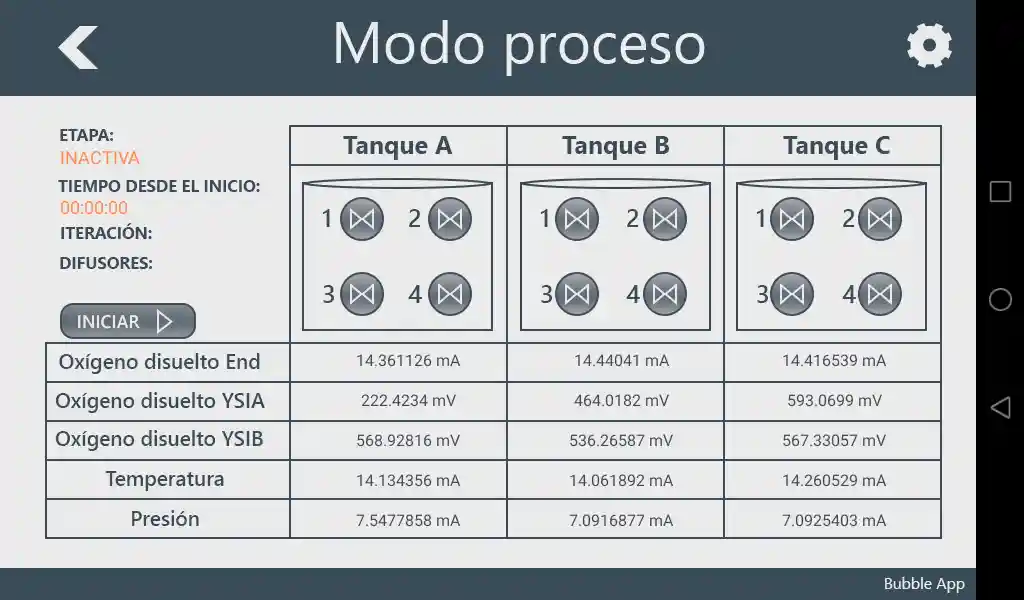 Screenshot process mode of BubbleApp