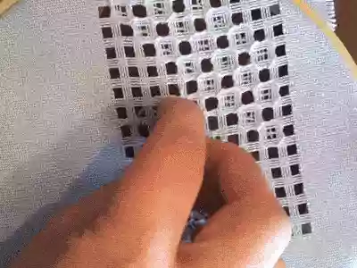 Gif with a short video embroidering